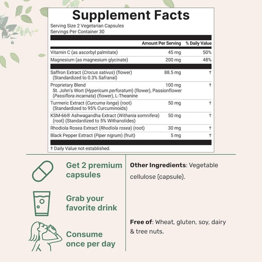 Dietary Saffron Capsule Supplement - PulsePrime