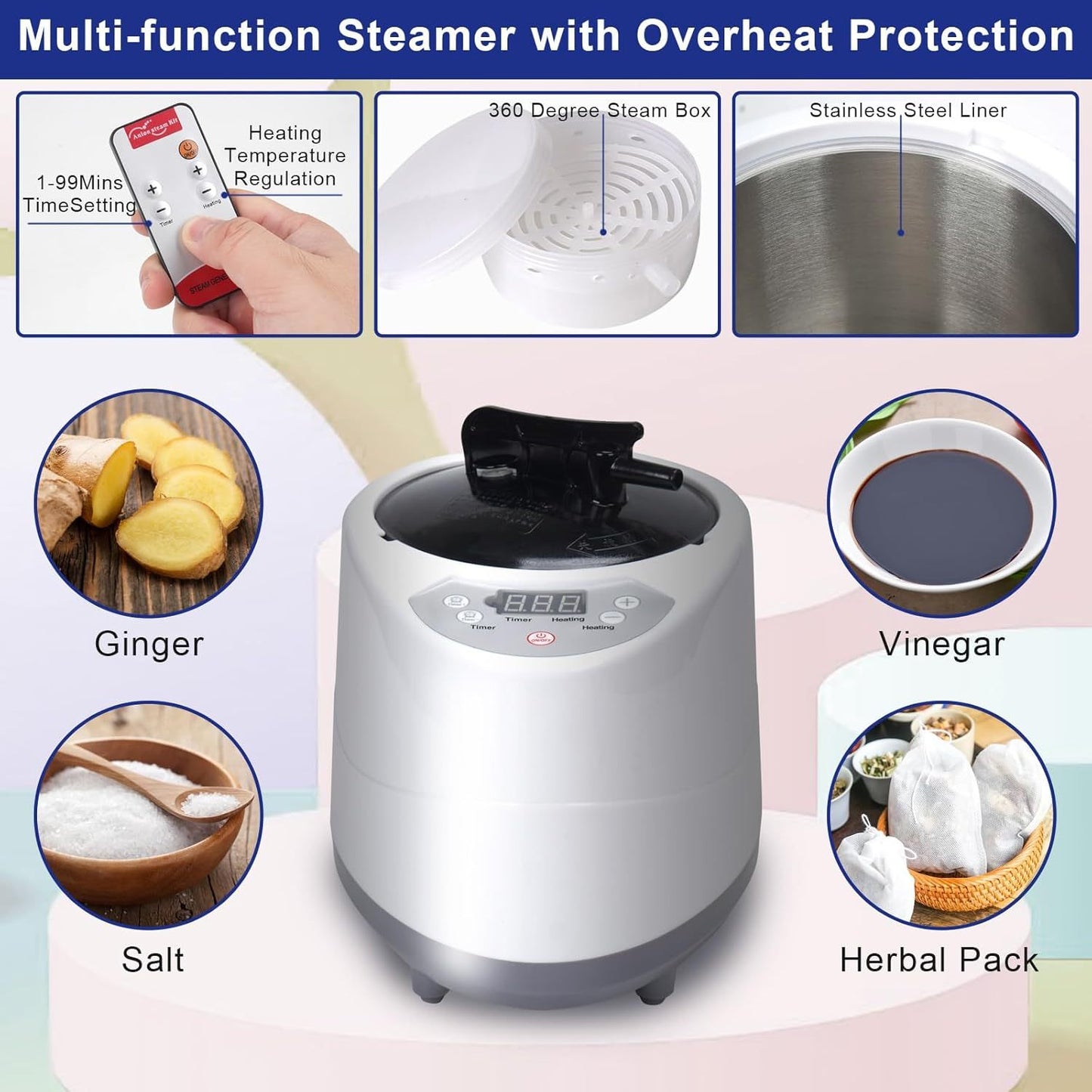 20% OFF With Code SAUNA20. Relax & Detox Anywhere – Portable Full-Body Steam Sauna with Chair & Remote!