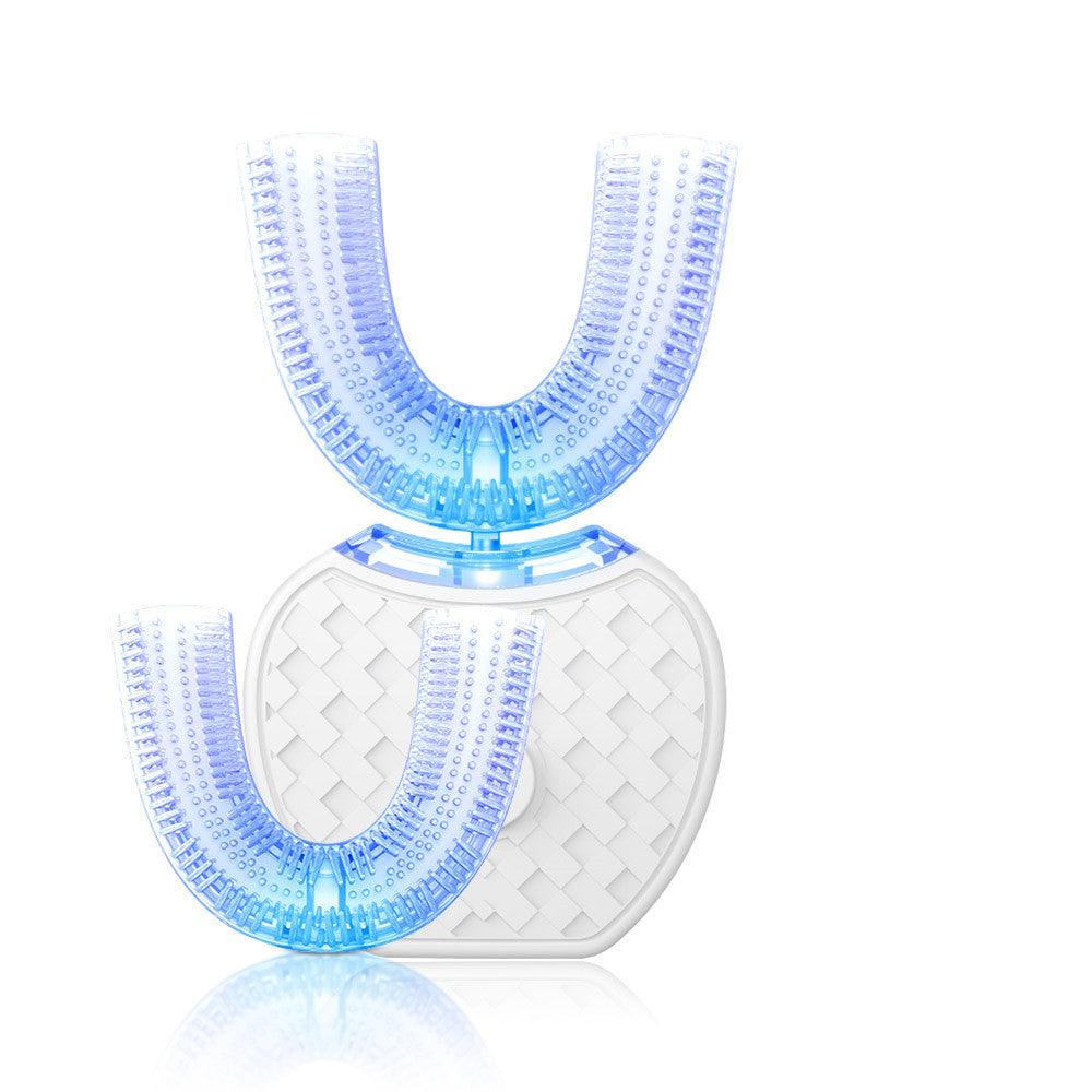 360° Smart Electric U-Type Toothbrush – Automatic Whitening Blue Light, USB Rechargeable & Waterproof - PulsePrime