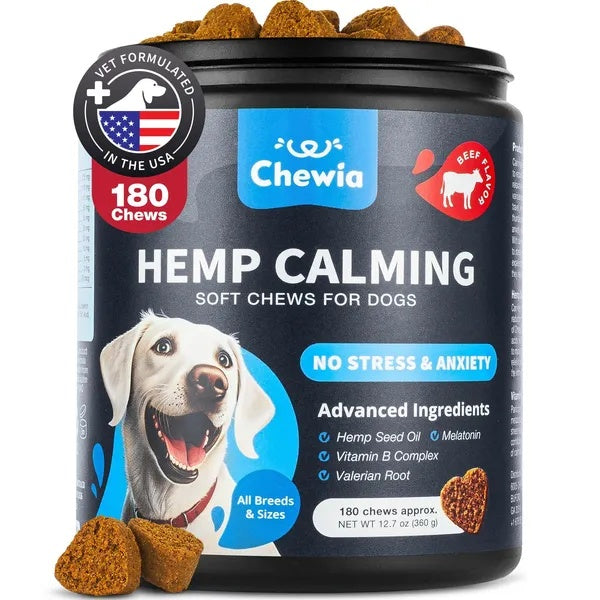 Hemp Calming Chews for Dogs – Natural Anxiety & Stress Relief Treats