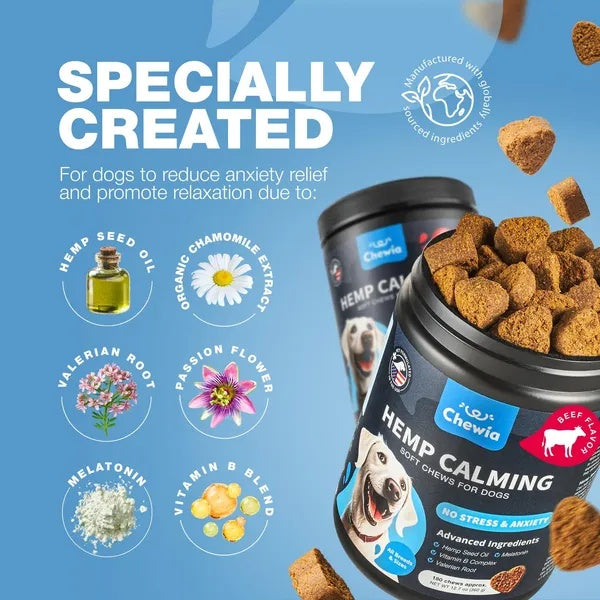 Hemp Calming Chews for Dogs – Natural Anxiety & Stress Relief Treats