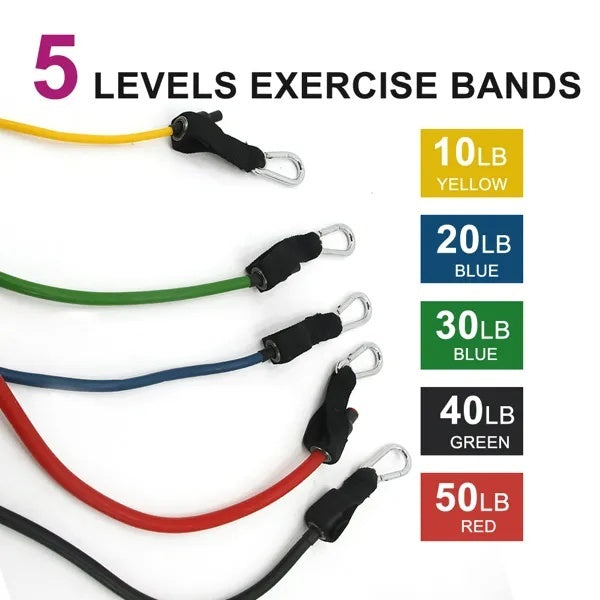 5 PC Set Resistance Band Resistance Bands, Exercise Bands, Exercise Resistance Bands, Exercise - PulsePrime