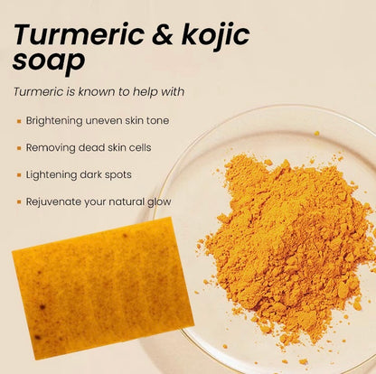 Kojic Acid Dark Spot Remover Soap – Vitamin C, Retinol, Collagen & Turmeric Infused