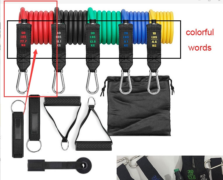 Fitness Rally Elastic Rope Resistance Band Set – Full-Body Workout & Strength Training