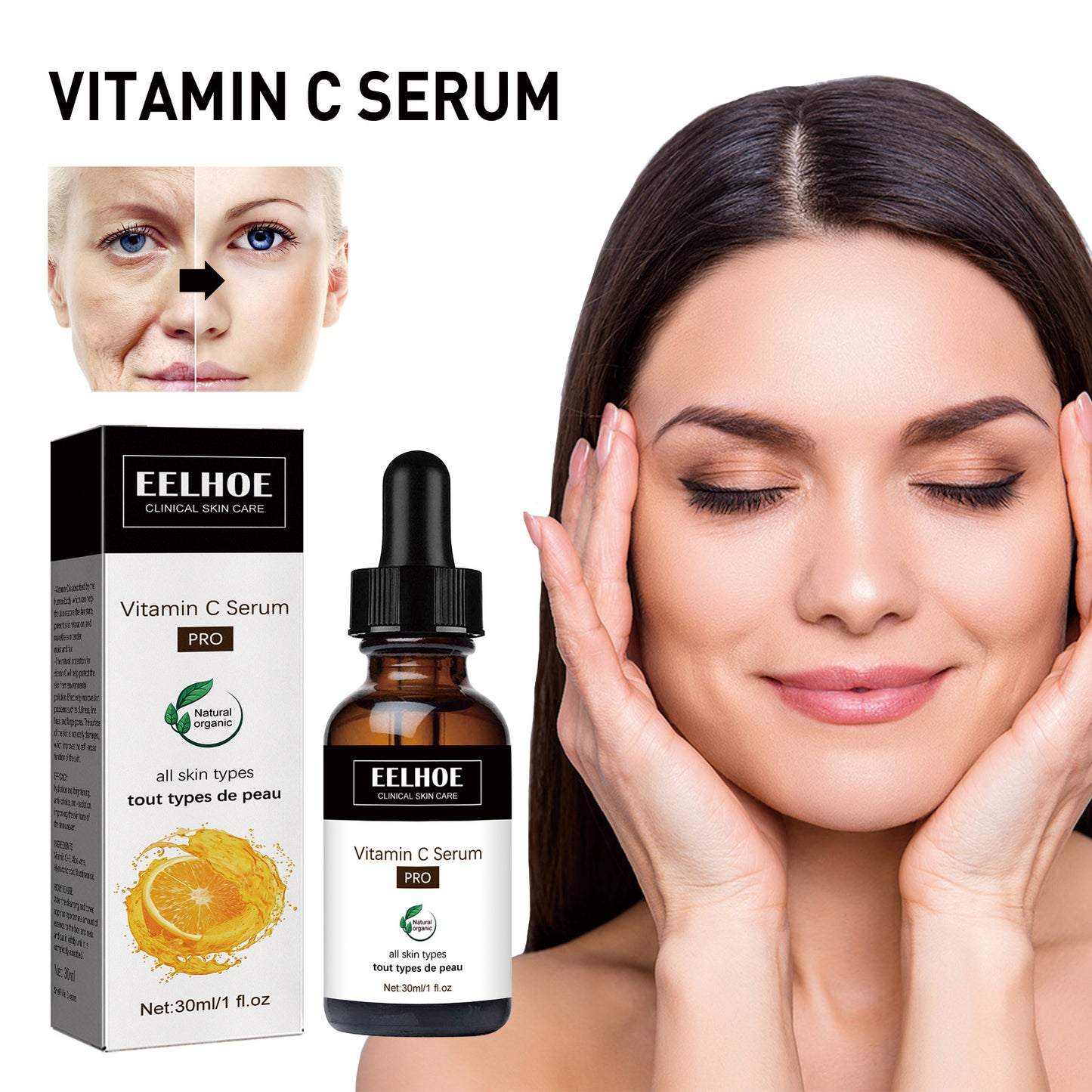 EELHOE Vitamin C Serum – Anti-Aging, Firming & Hydrating Facial Essence