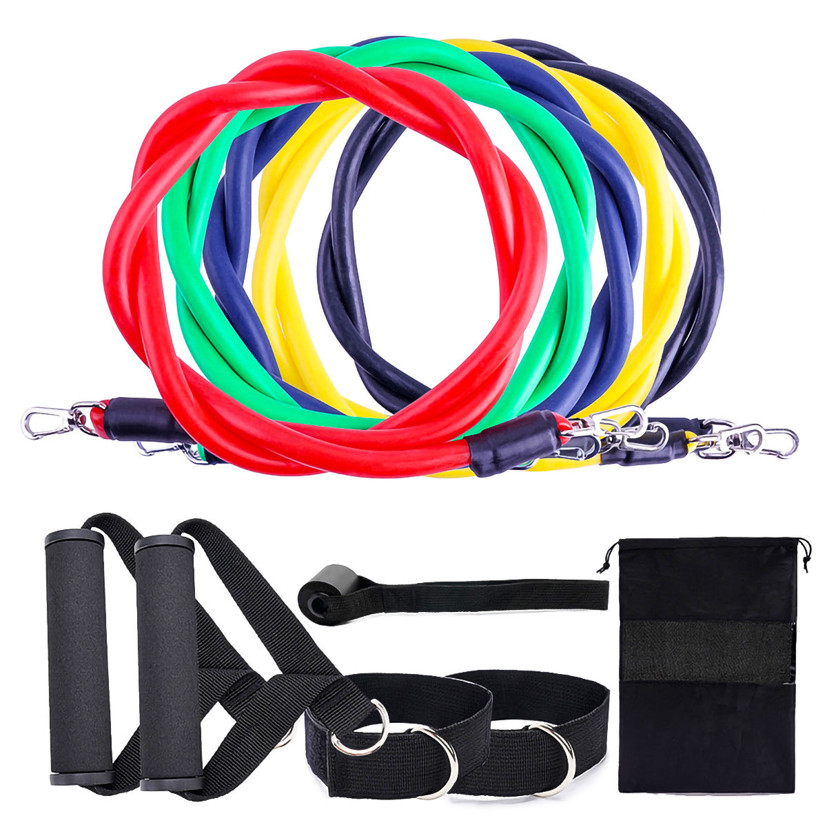 Fitness Rally Elastic Rope Resistance Band Set – Full-Body Workout & Strength Training