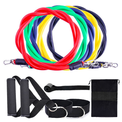 Fitness Rally Elastic Rope Resistance Band Set – Full-Body Workout & Strength Training