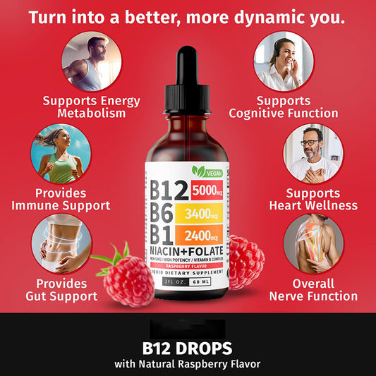 60ml Vitamin B12 Drops - PulsePrime
