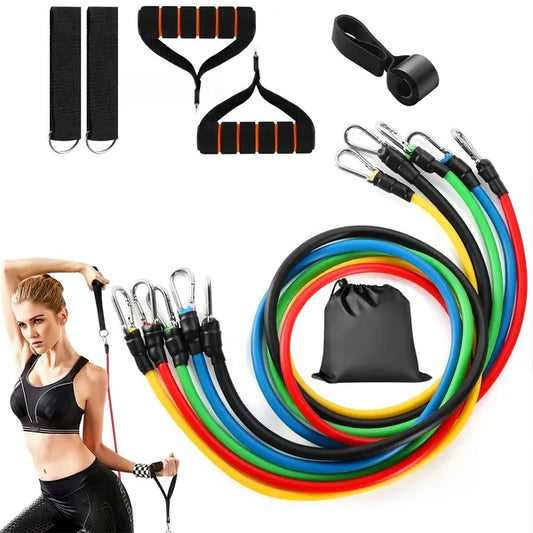 11-Piece Resistance Bands Set – Full Body Workout Tubes for Home Gym & Strength Training