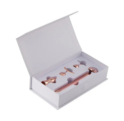 4 in 1 Vibrating Rose Quartz Face Roller - PulsePrime