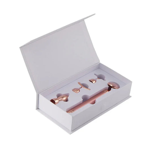 4 in 1 Vibrating Rose Quartz Face Roller - PulsePrime
