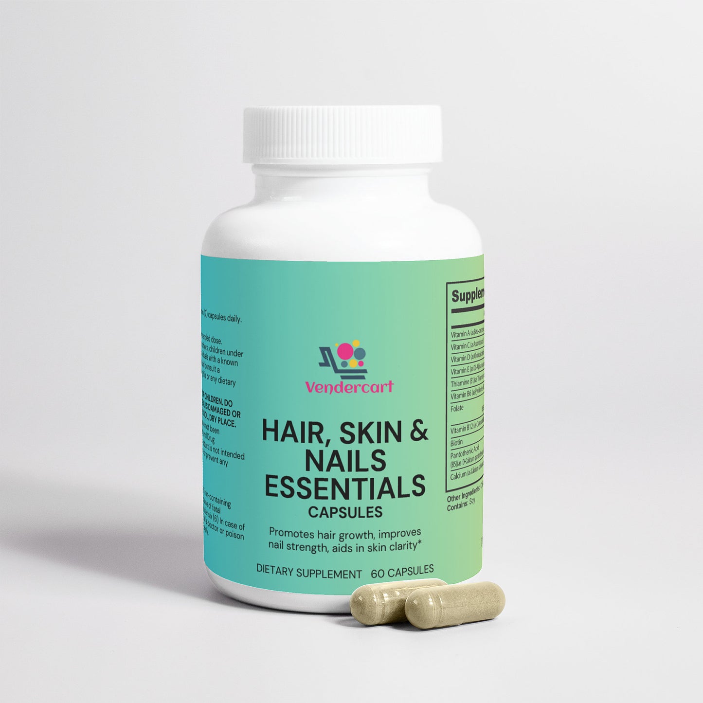 Hair, Skin & Nails Supplement – Biotin, Vitamins & Natural Extracts for Beauty & Wellness