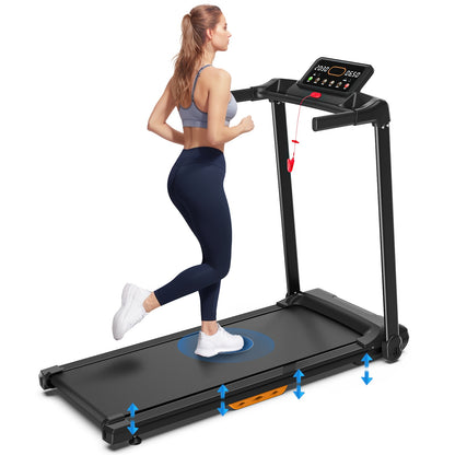 Walking Mat Treadmills Portable For Home & Office LED Display, 265 LB Capacity, Space-Saving Compact Walking Jogging Running Machine - PulsePrime