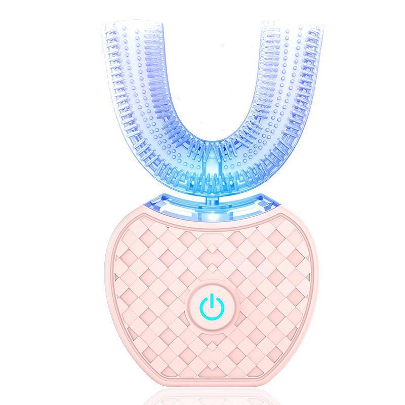 360° Smart Electric U-Type Toothbrush – Automatic Whitening Blue Light, USB Rechargeable & Waterproof - PulsePrime