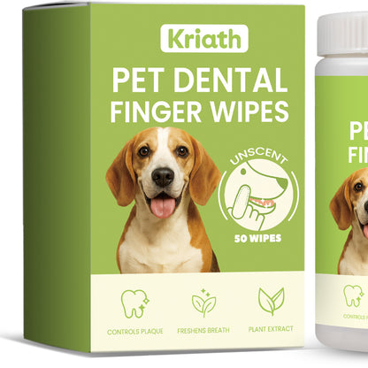 Kriath Pet Dental Finger Wipes - PulsePrime