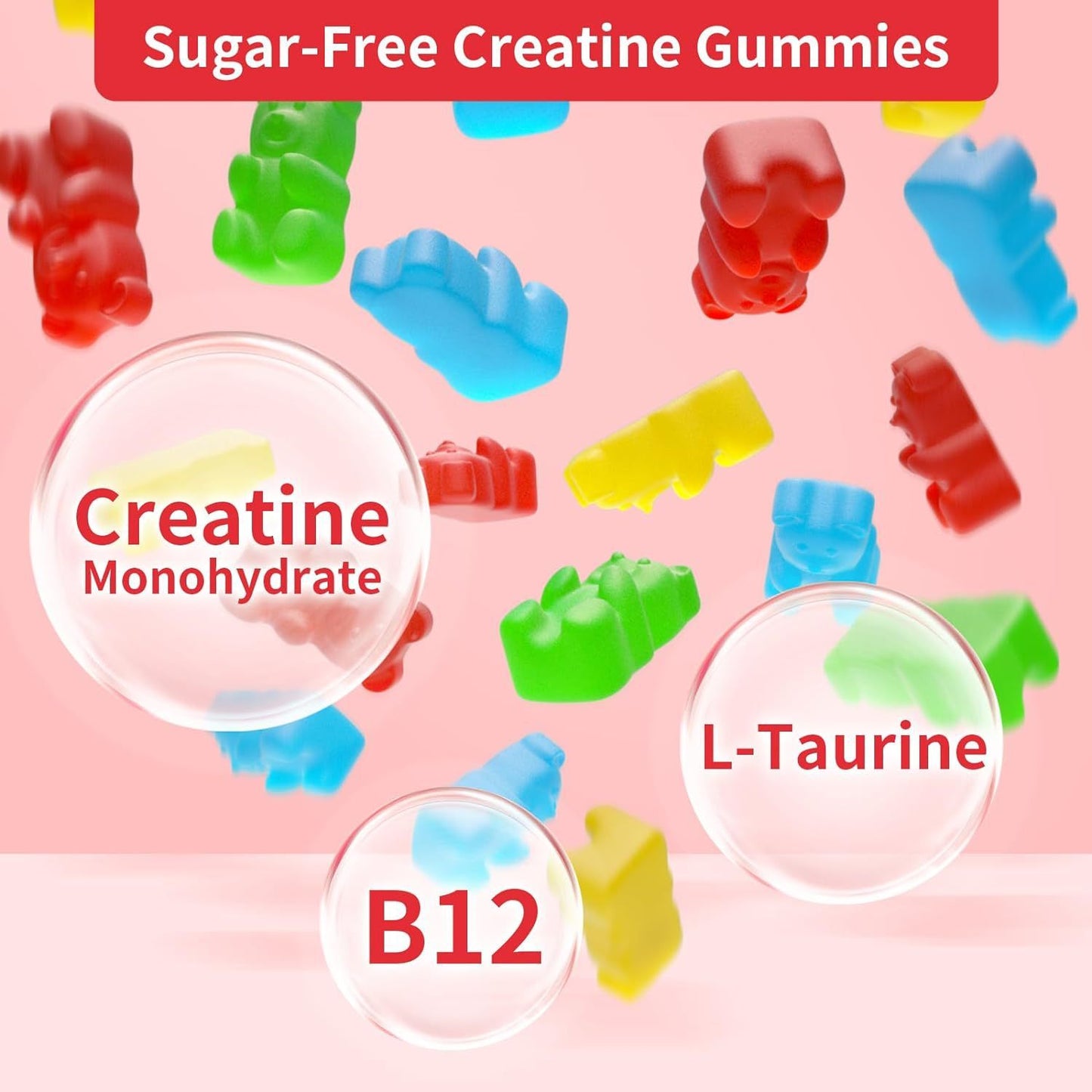 Creatine Monohydrate Gummies Workout Long Lasting Energy - PulsePrime