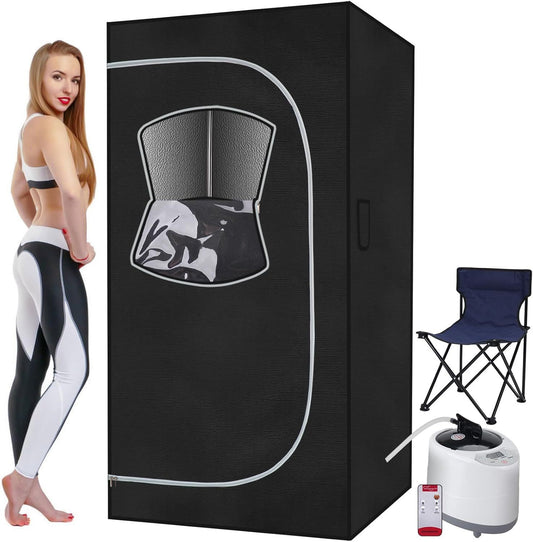 20% OFF With Code SAUNA20.                                           Relax & Detox Anywhere – Portable Full-Body Steam Sauna with Chair & Remote!