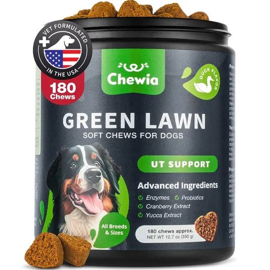Grass Burn Spot Chews for Dogs – Urine Neutralizer & Lawn Protection Supplement