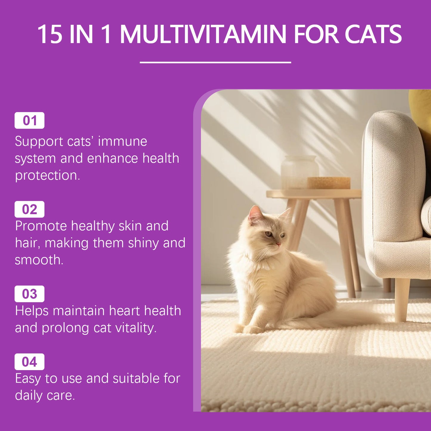 Pet Cat Daily Care Vitamin Supplement - PulsePrime