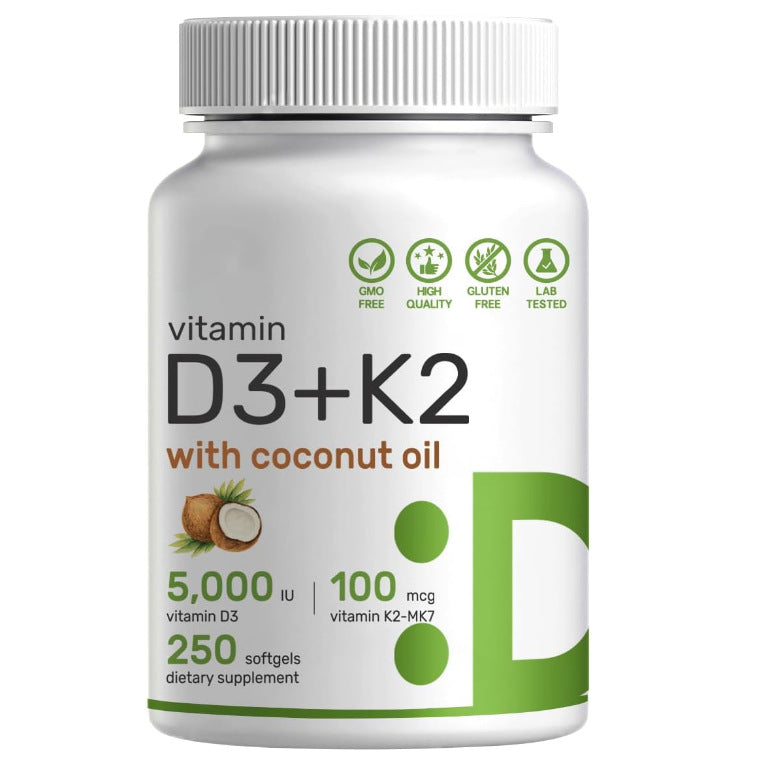 Vitamin D3 K2 Soft Capsules - PulsePrime