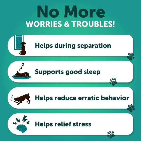 Hemp Calming Chews for Dogs – Anxiety Relief & Joint Support with Hemp Oil, Turmeric, Valerian & Ginger – 120 Treats