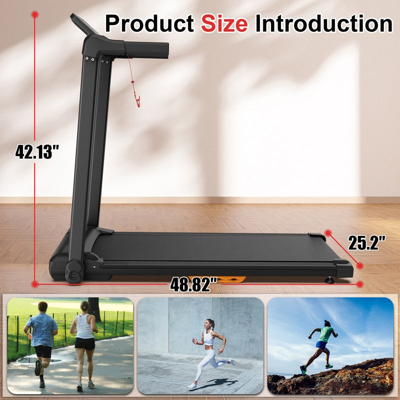 Walking Mat Treadmills Portable For Home & Office LED Display, 265 LB Capacity, Space-Saving Compact Walking Jogging Running Machine - PulsePrime