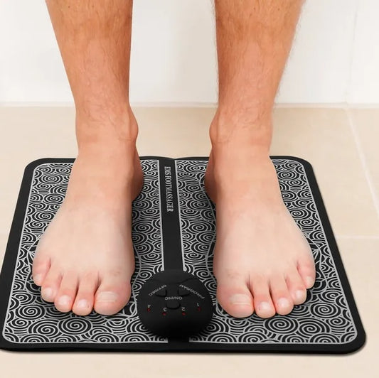 EMS Foot Massager Pad – Electric Leg & Foot Stimulator with 6 Modes & 10 Intensity Levels