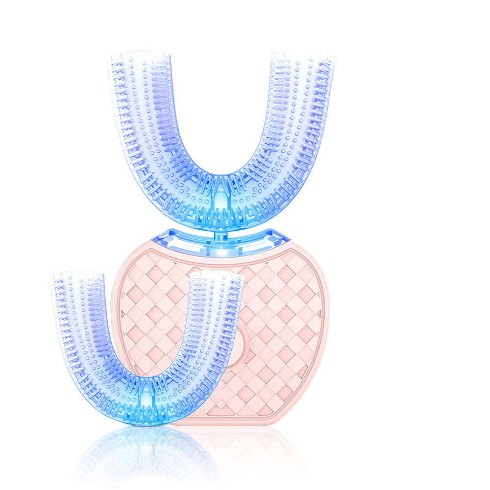 360° Smart Electric U-Type Toothbrush – Automatic Whitening Blue Light, USB Rechargeable & Waterproof - PulsePrime