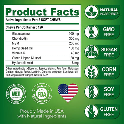 Pet Hip & Joint Supplement Chondroitin - PulsePrime