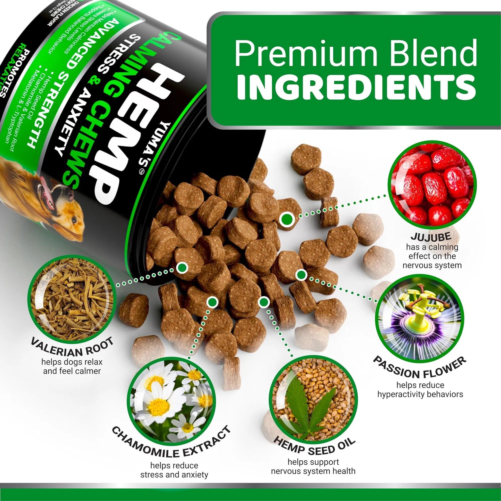 Do Not Sell On Amazon Hemp Calming Chews For Dogs Advanced Dog Calming Treats 170 Chews Anxiety Relief Separation Aid Barking Stress Relief Thunderstorms Melatonin Hemp Oil