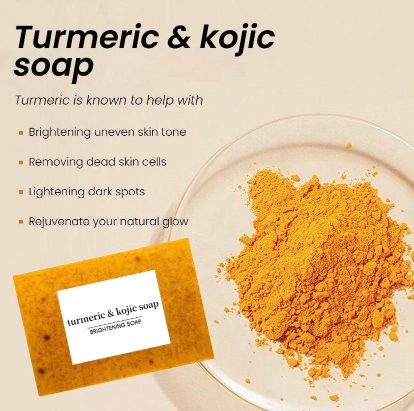 Kojic Acid Dark Spot Remover Soap – Vitamin C, Retinol, Collagen & Turmeric Infused
