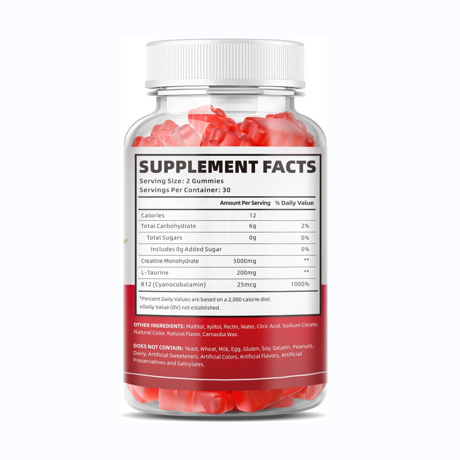 Creatine Monohydrate Gummies Workout Long Lasting Energy - PulsePrime