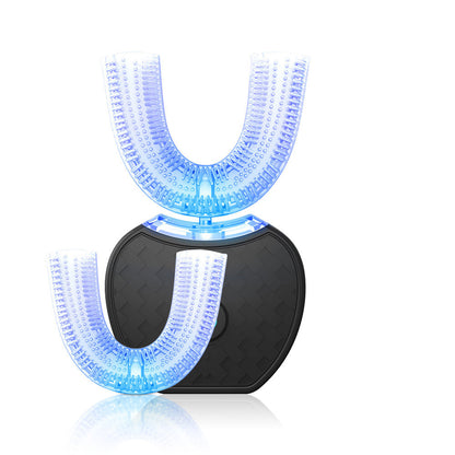 360° Smart Electric U-Type Toothbrush – Automatic Whitening Blue Light, USB Rechargeable & Waterproof - PulsePrime