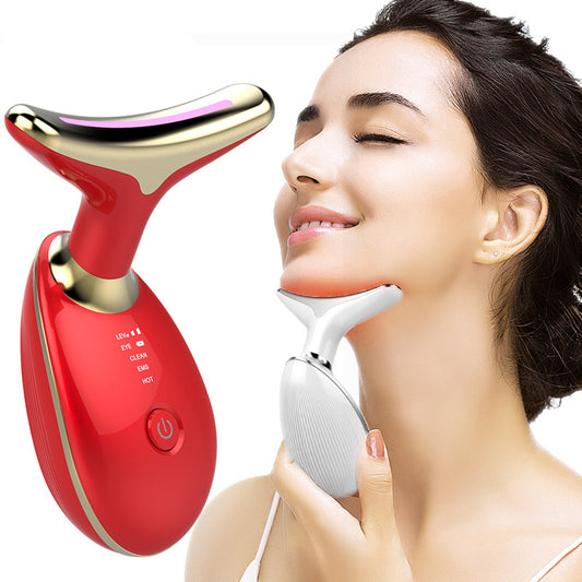 EMS Thermal Neck Massager – Electric Microcurrent Wrinkle Remover & Skin Tightening Device